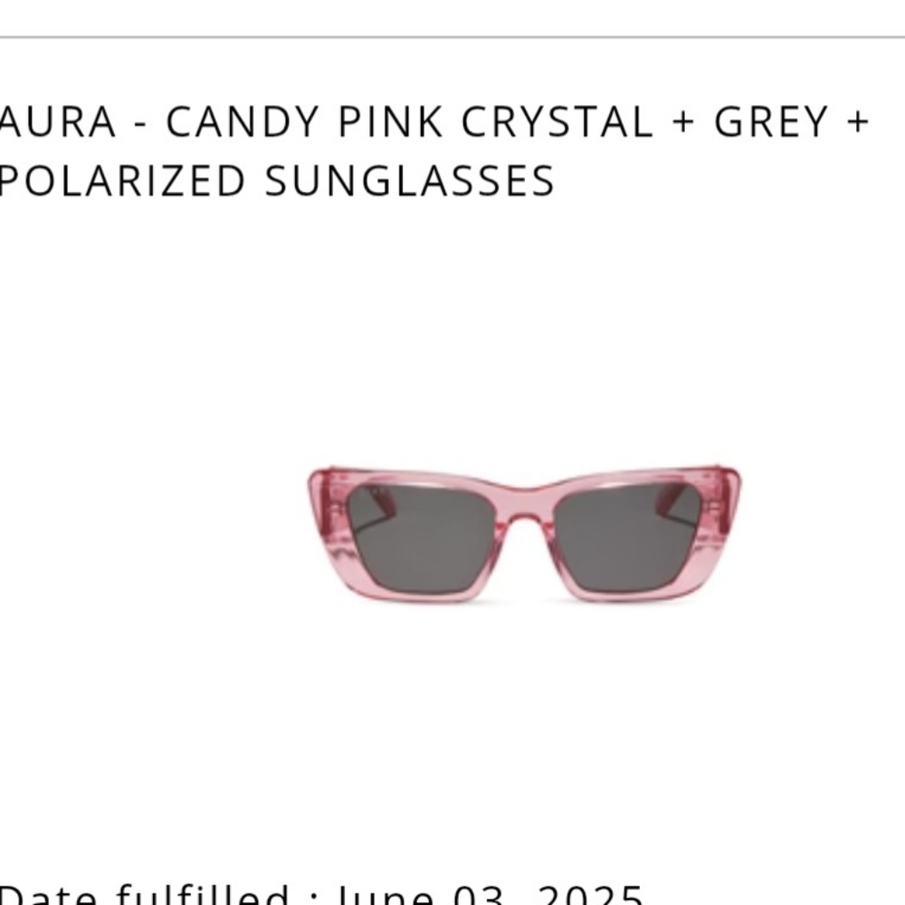 Diff Eyewear Candy Pink Crystal Sunglasses
